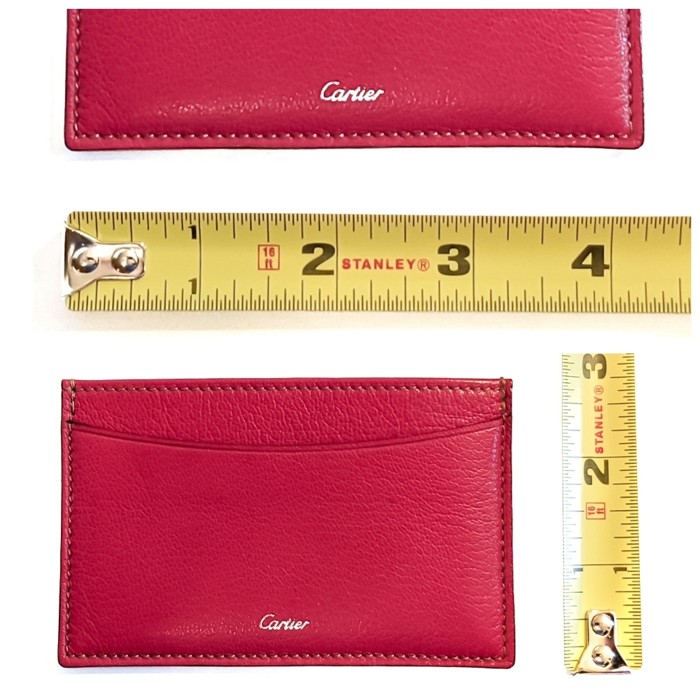 CARTIER Vintage Leather Card Holder - Red - Picture 10 of 10